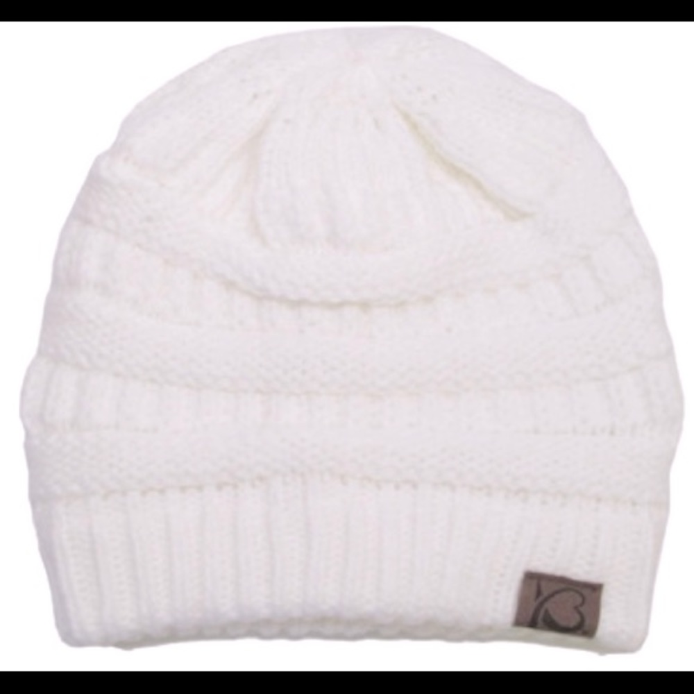 NWT White Cable knit Beanie